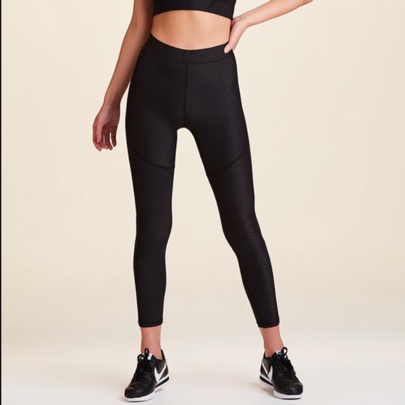 Alala Pants - Alala Nitro Tight Leggings Black Textured Print XS